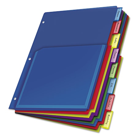 Cardinal Expanding Pocket Index Dividers, PK8 84013